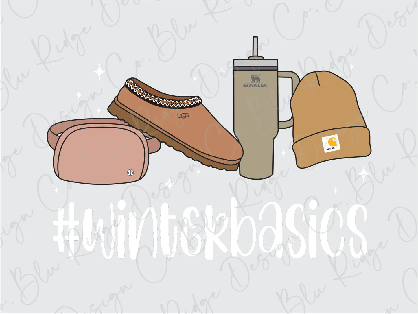 a hat, a pair of shoes, and a coffee mug