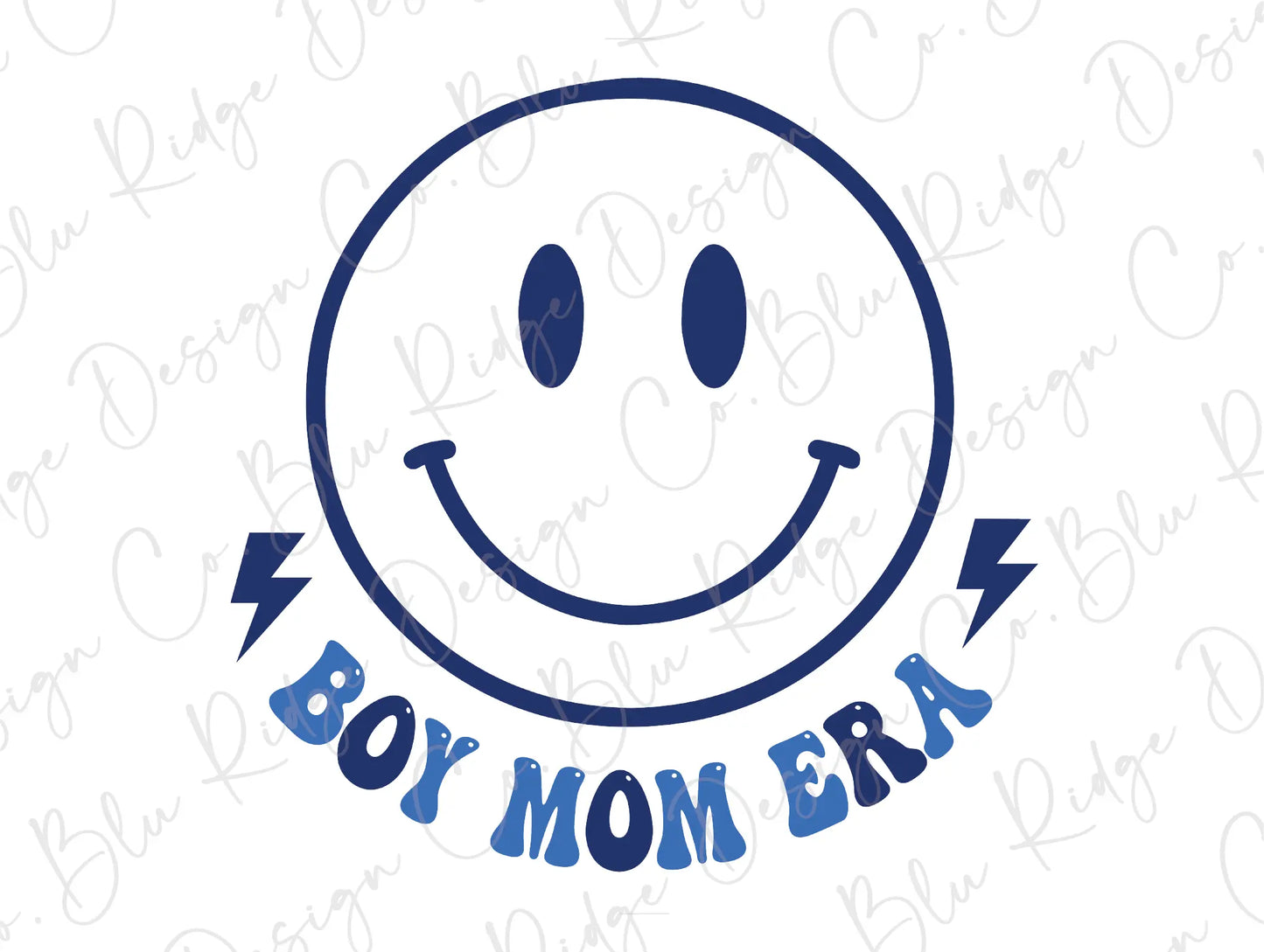 Boy Mom Era Smiley Retro Groovy Direct To Film (DTF) Transfer BluRidgeDesignCo