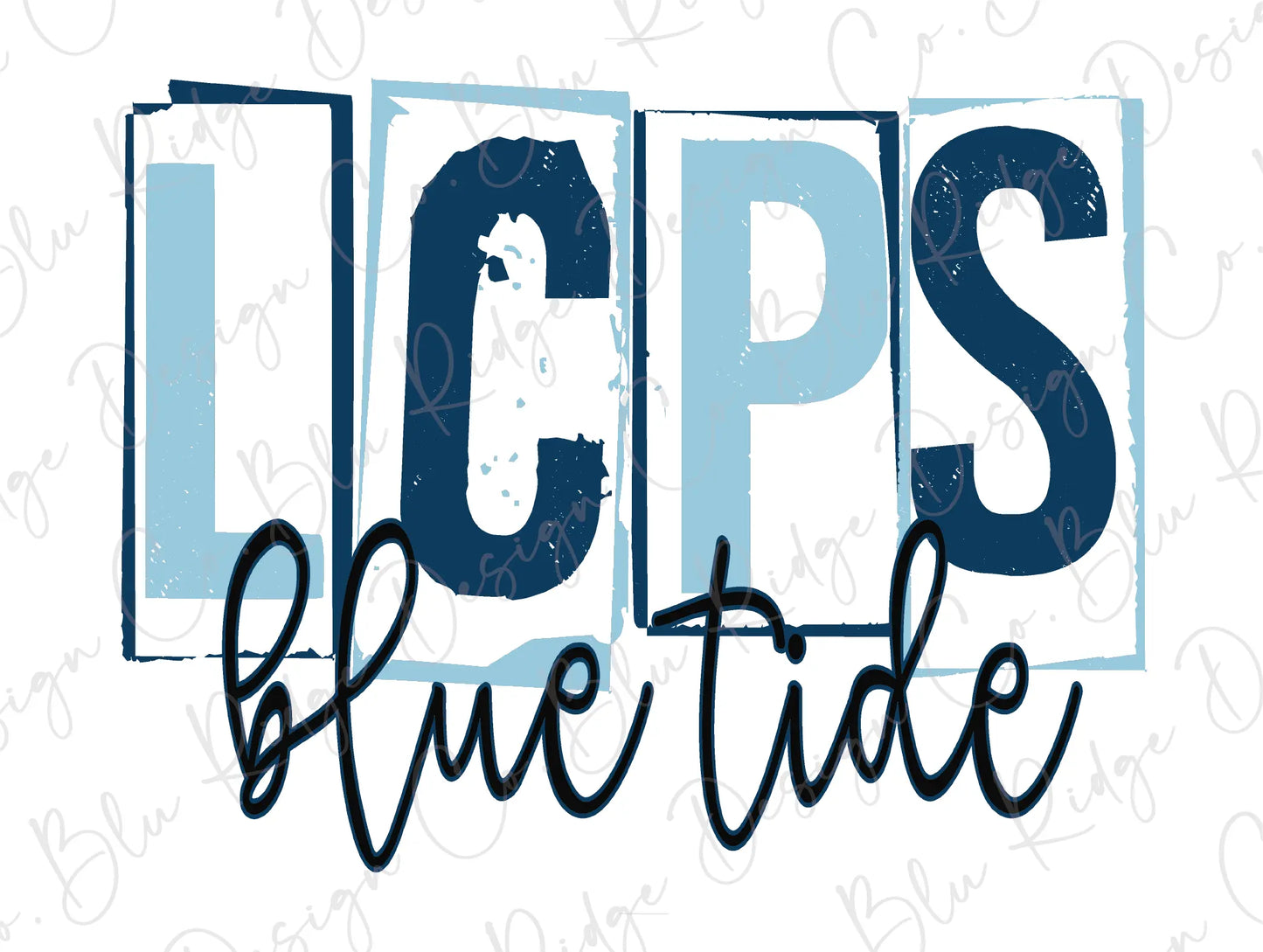 a picture of the words clips blue tide on a white background