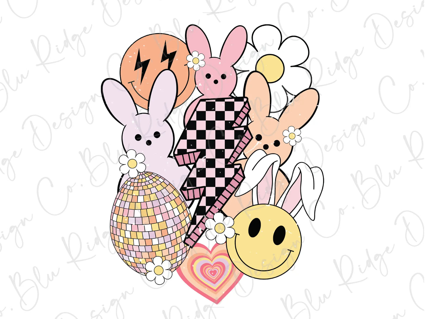 a bunch of cute bunny and bunny rabbit stickers on a white background