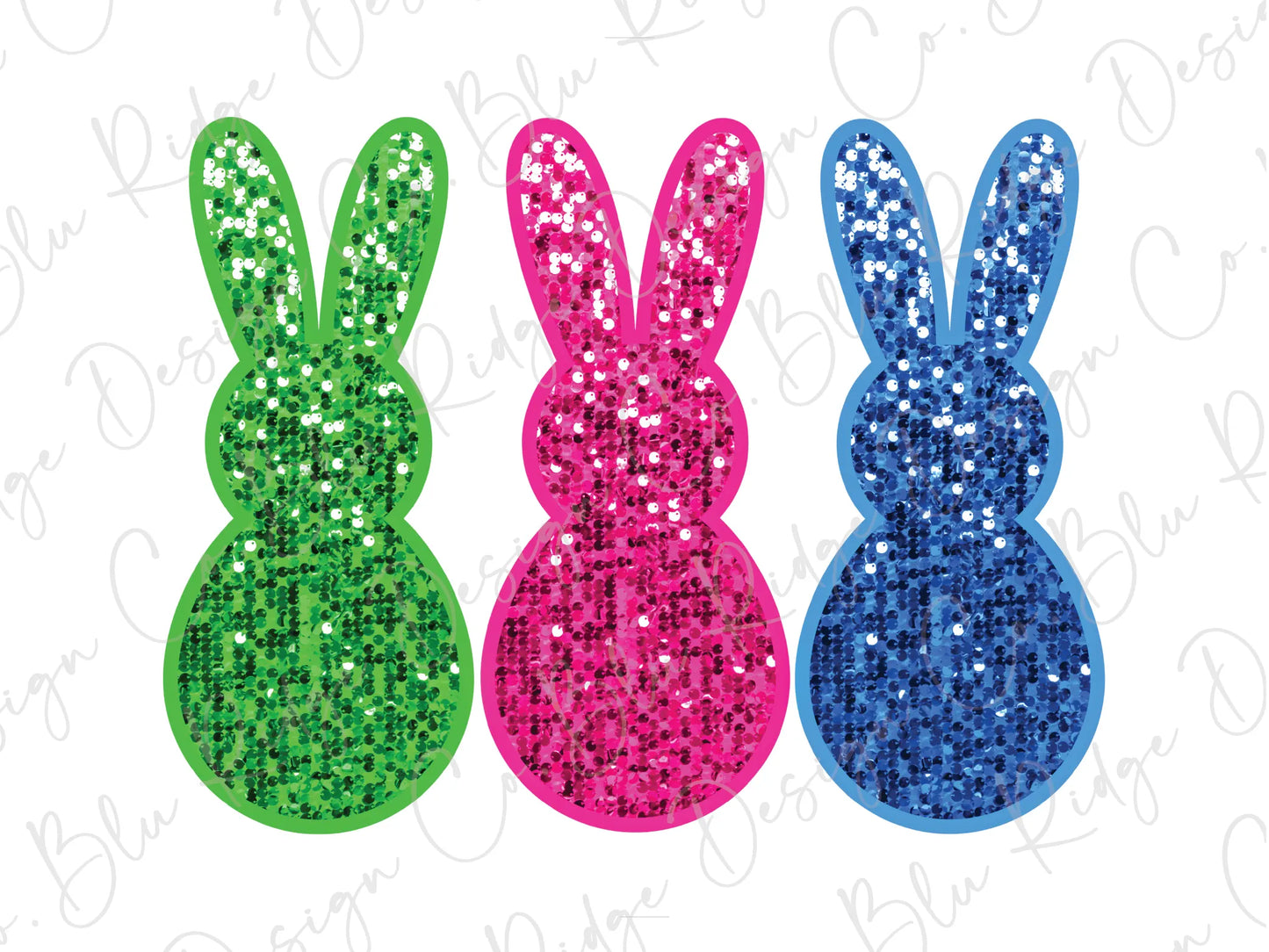a pair of sequinized bunny ears on a white background