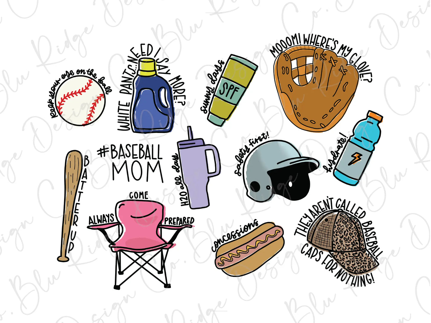 a bunch of different items that are on a white background