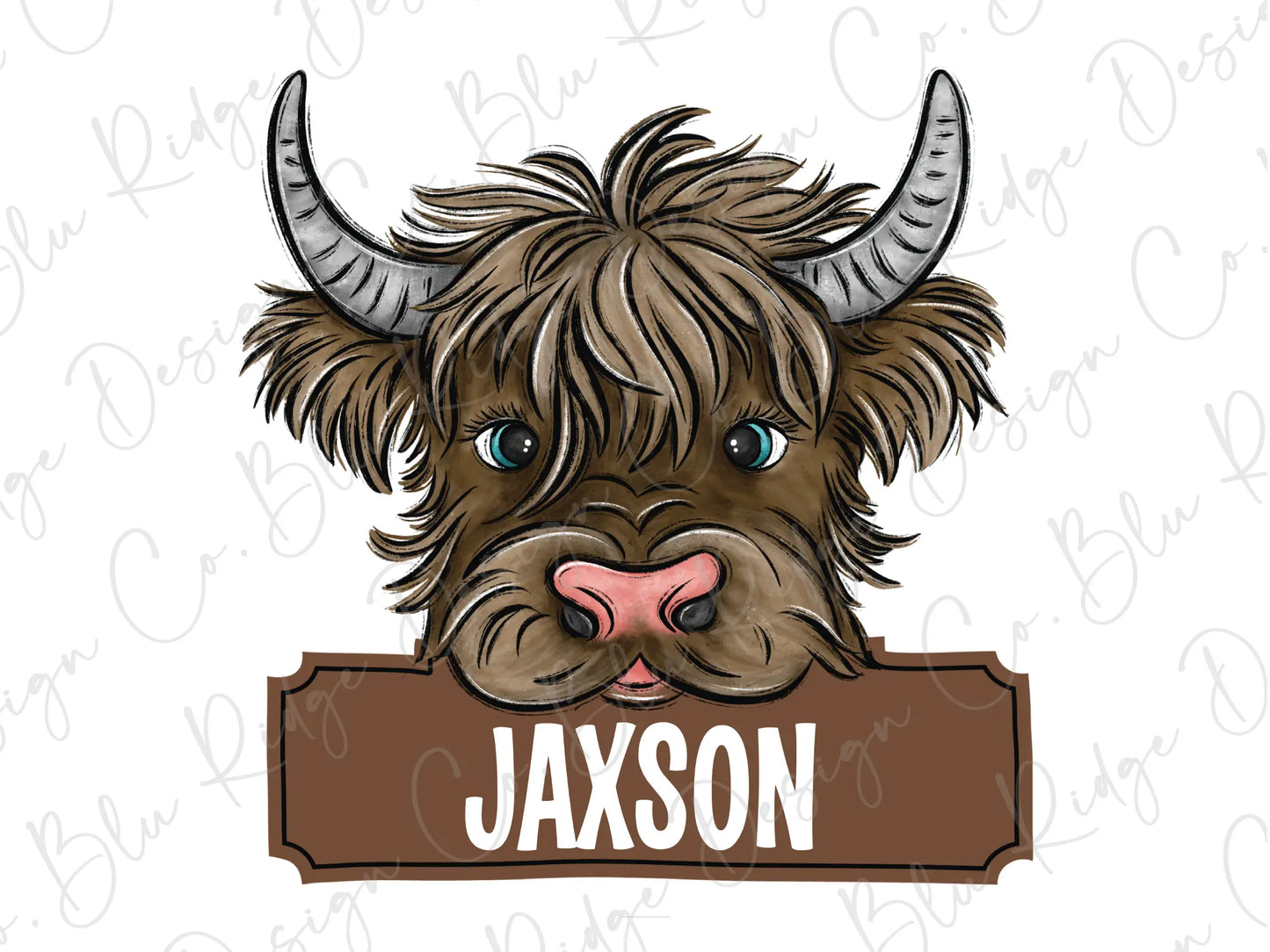 a brown and black animal with horns holding a sign