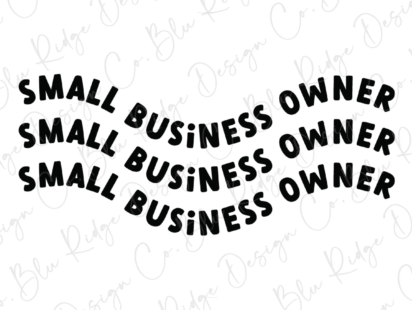 Wavy Retro Small Business Owner Design Direct to Film (DTF) Transfer BluRidgeDesignCo