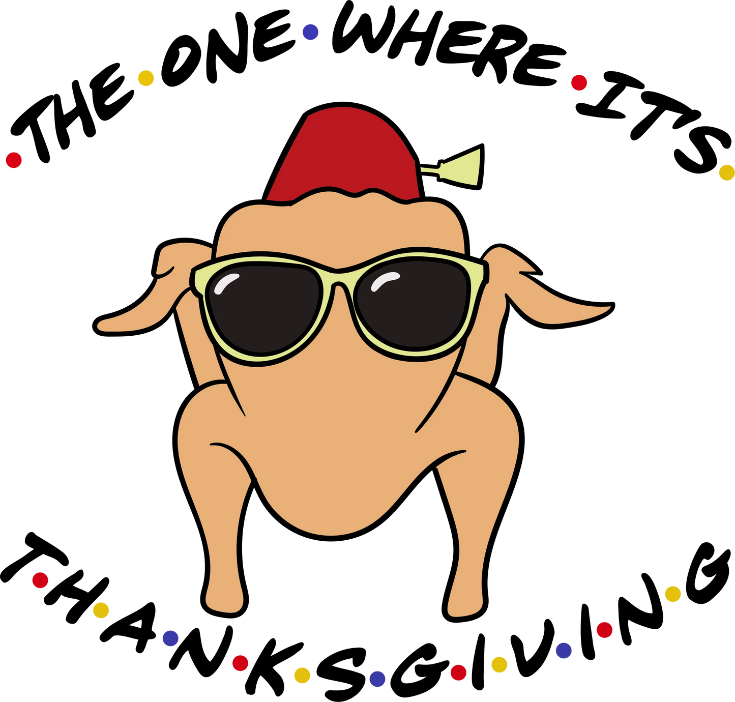 a turkey wearing sunglasses and a santa hat