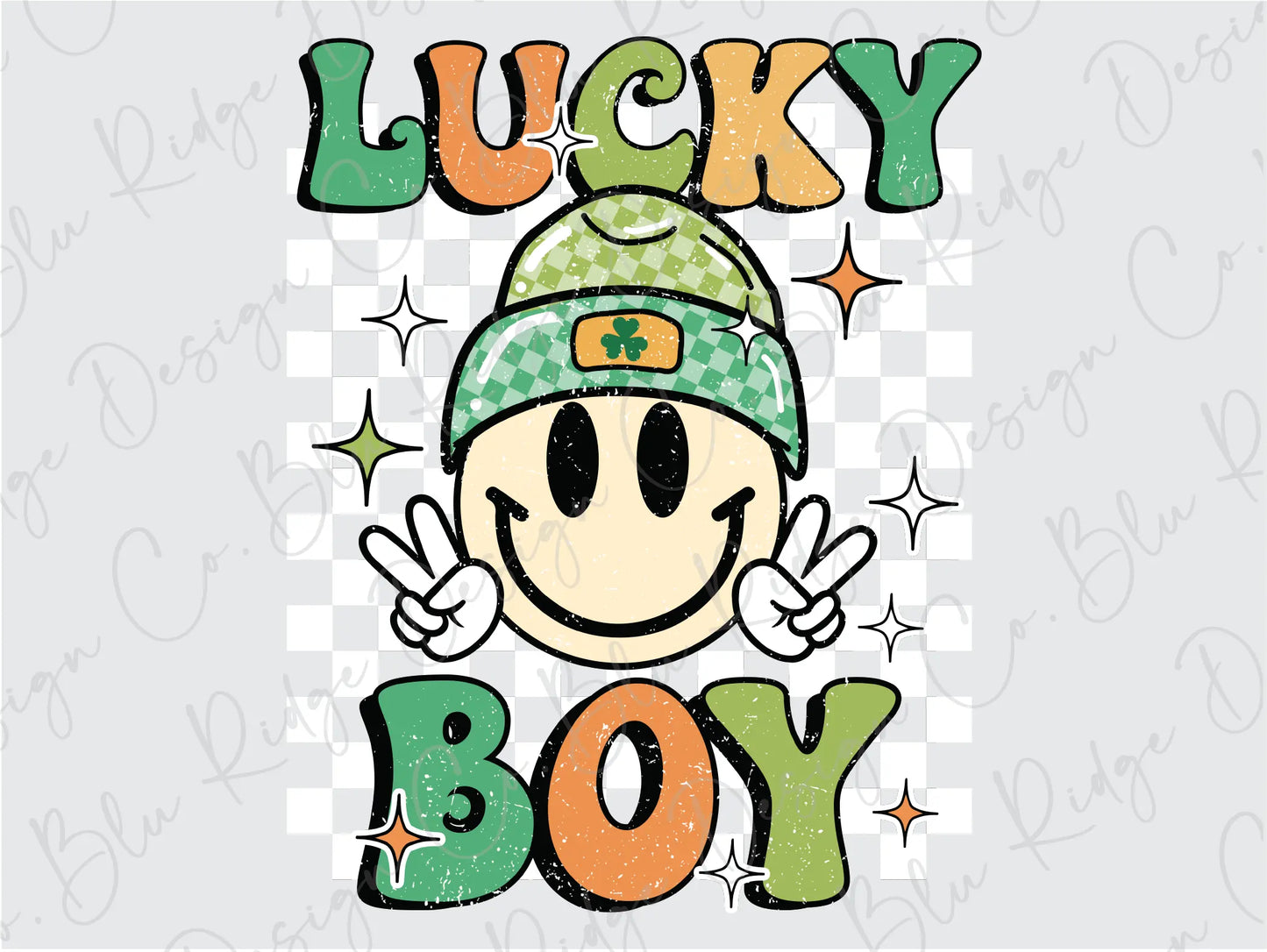 a cartoon character wearing a green hat with stars around it