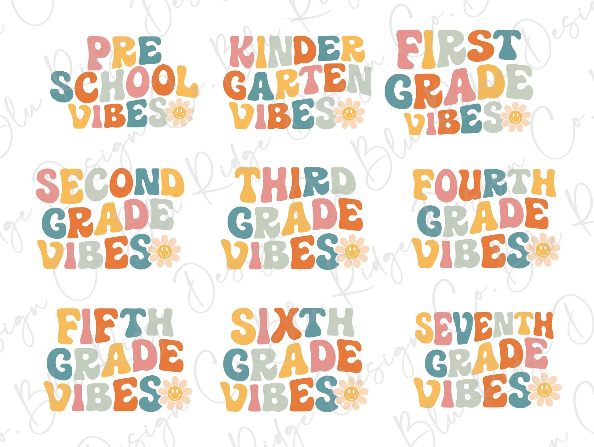 1st day back to school retro vibes Direct To Film (DTF) Transfer BluRidgeDesignCo