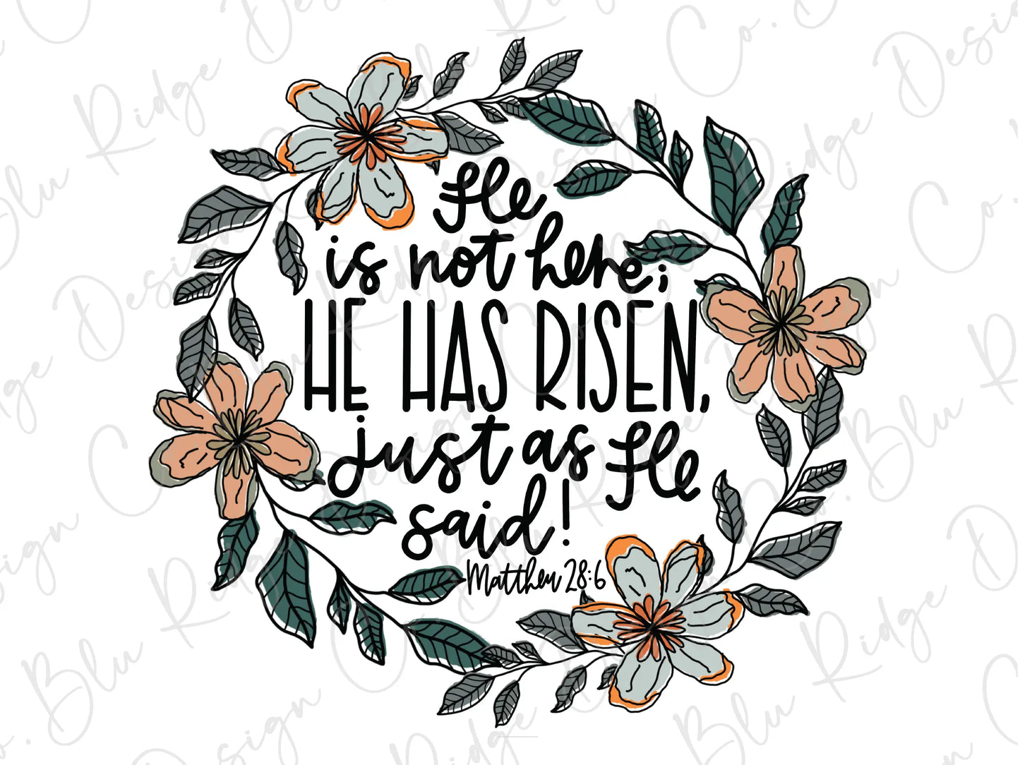 a floral wreath with a bible verse on it