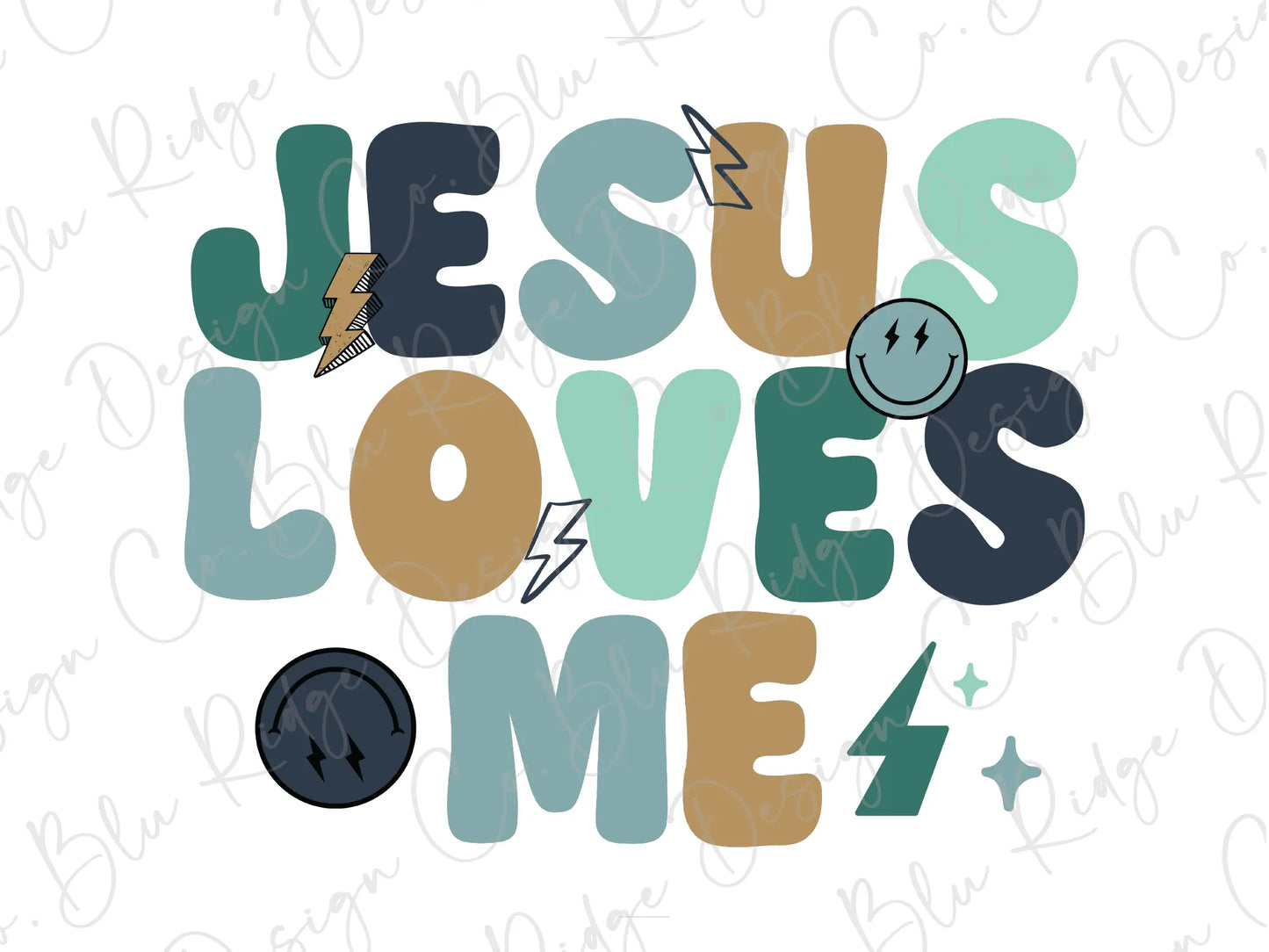 the words jesus loves me are drawn in different colors