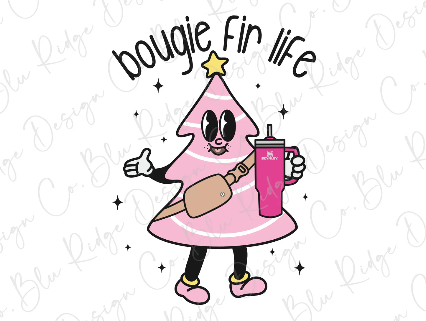 Bougie Fir Life Christmas Tree Snack Cake Direct to Film (DTF) Transfer BluRidgeDesignCo