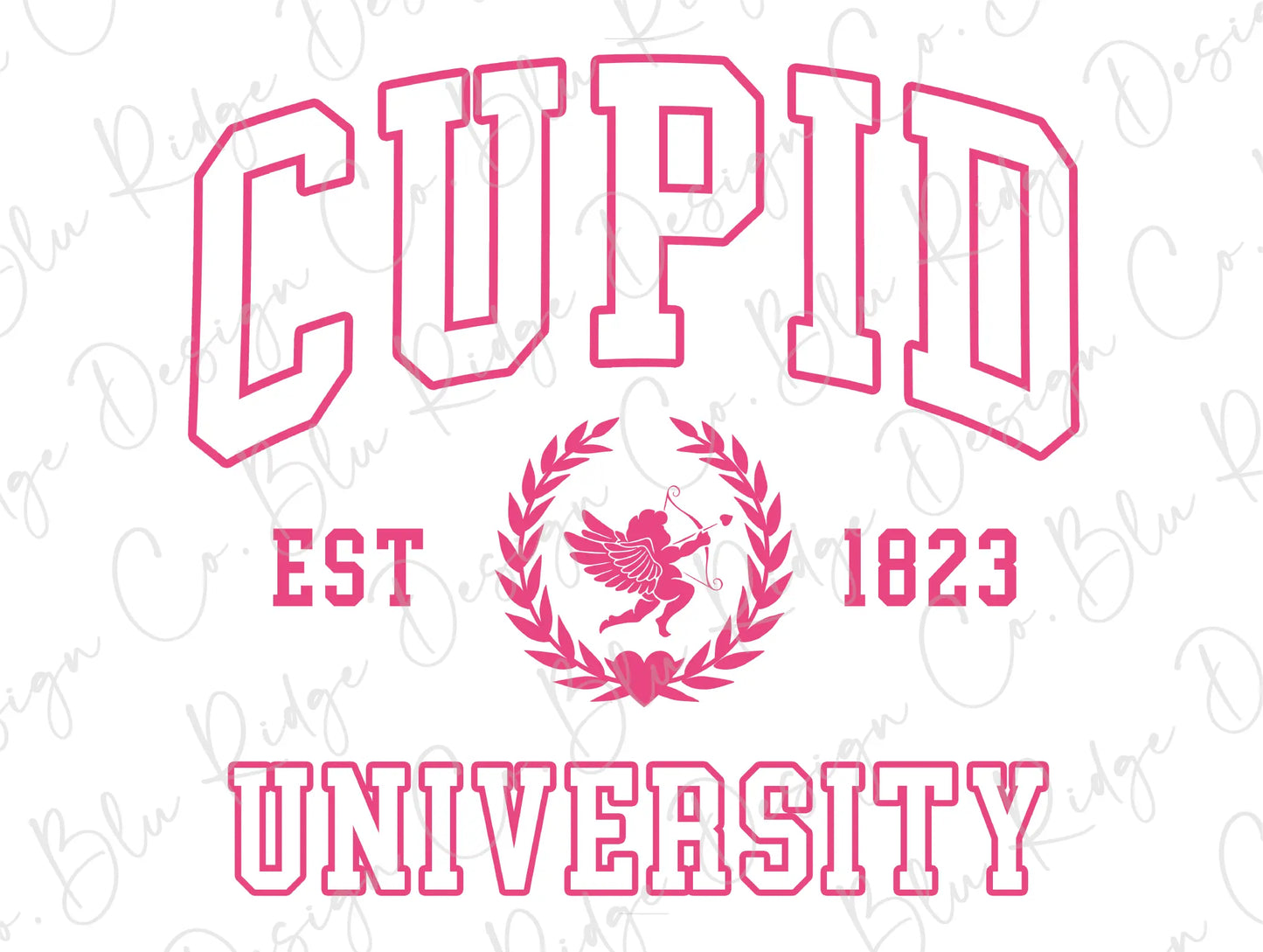 a red and white logo with the words cupid on it