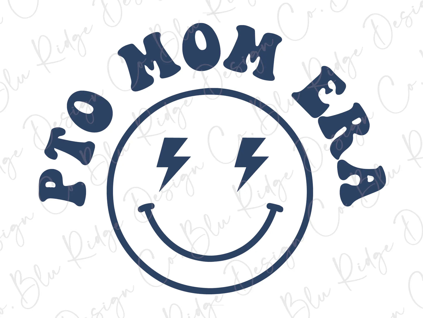 PTO Mom Era Retro Groovy Smiley Face Direct To Film (DTF) Transfer
