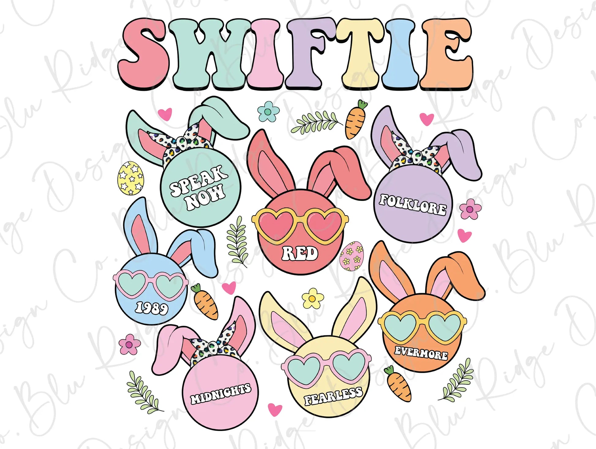 a group of bunny ears with the words swiffie on them