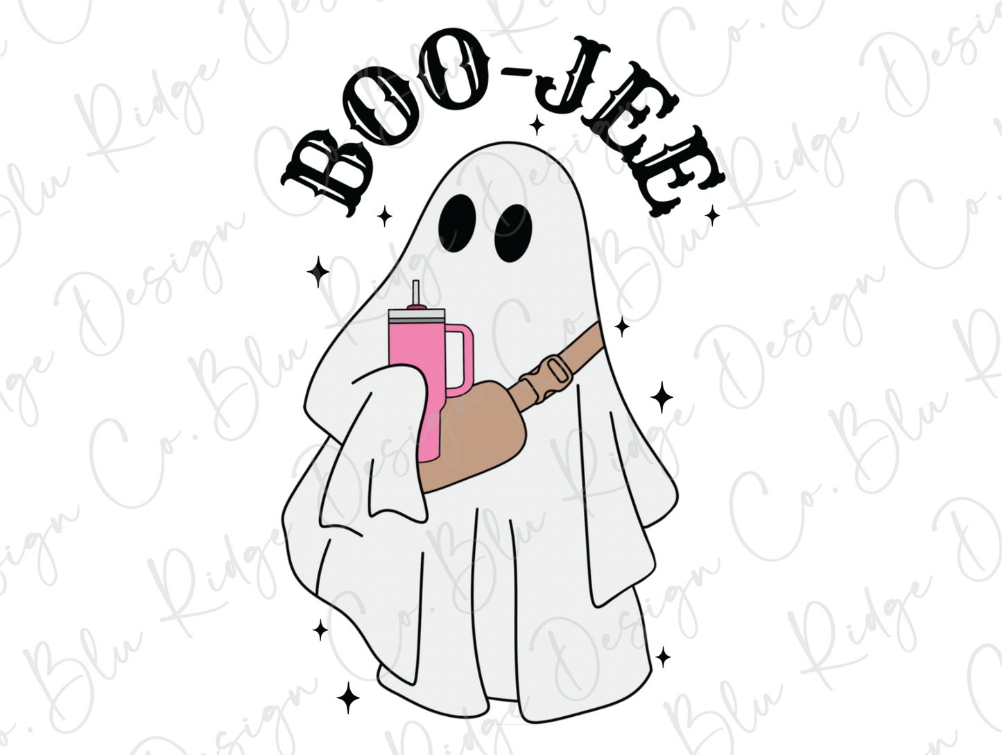 Boo-Jee Halloween Ghost Design Direct To Film (DTF) Transfer