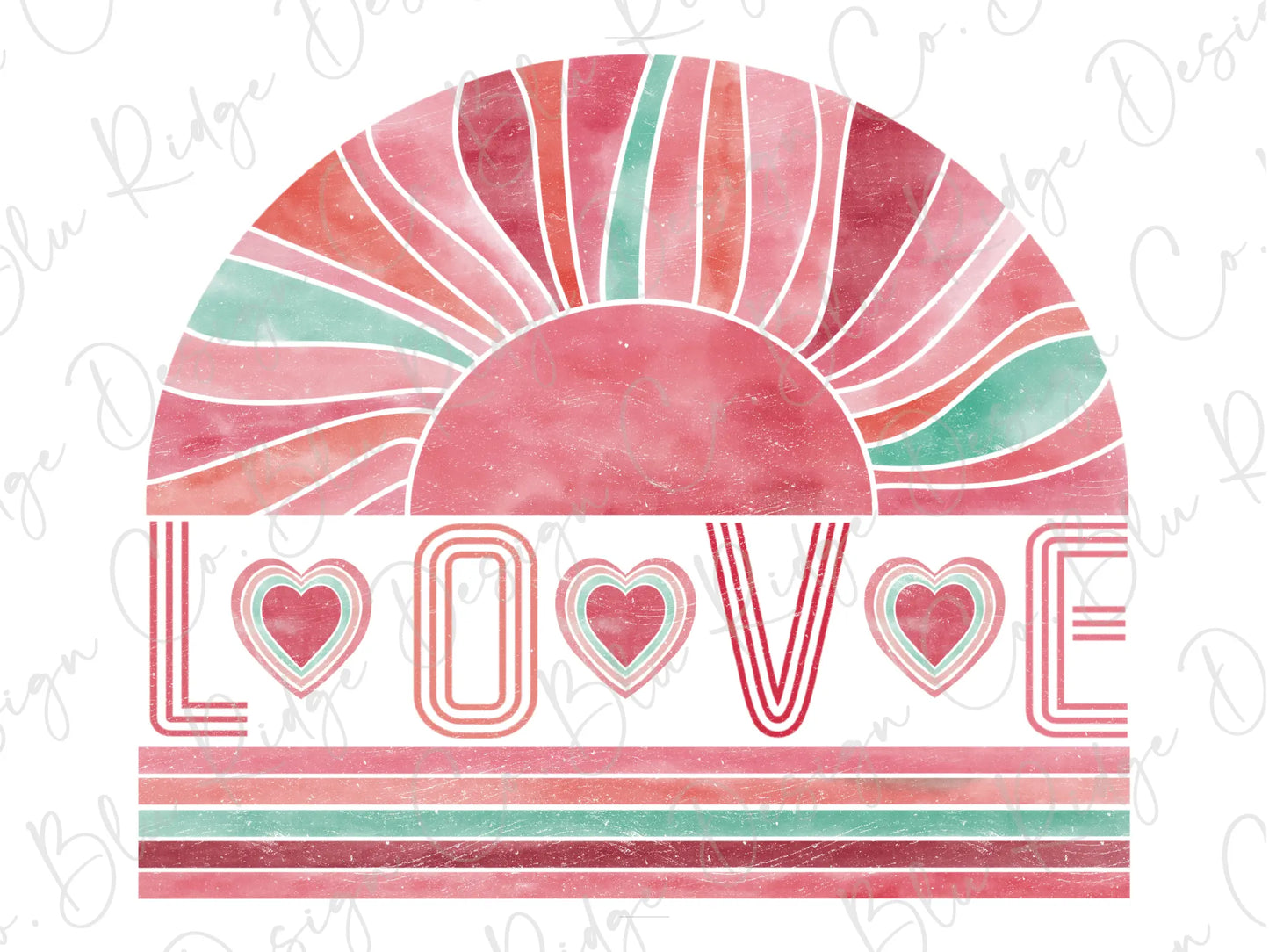 a picture of the word love with hearts on it