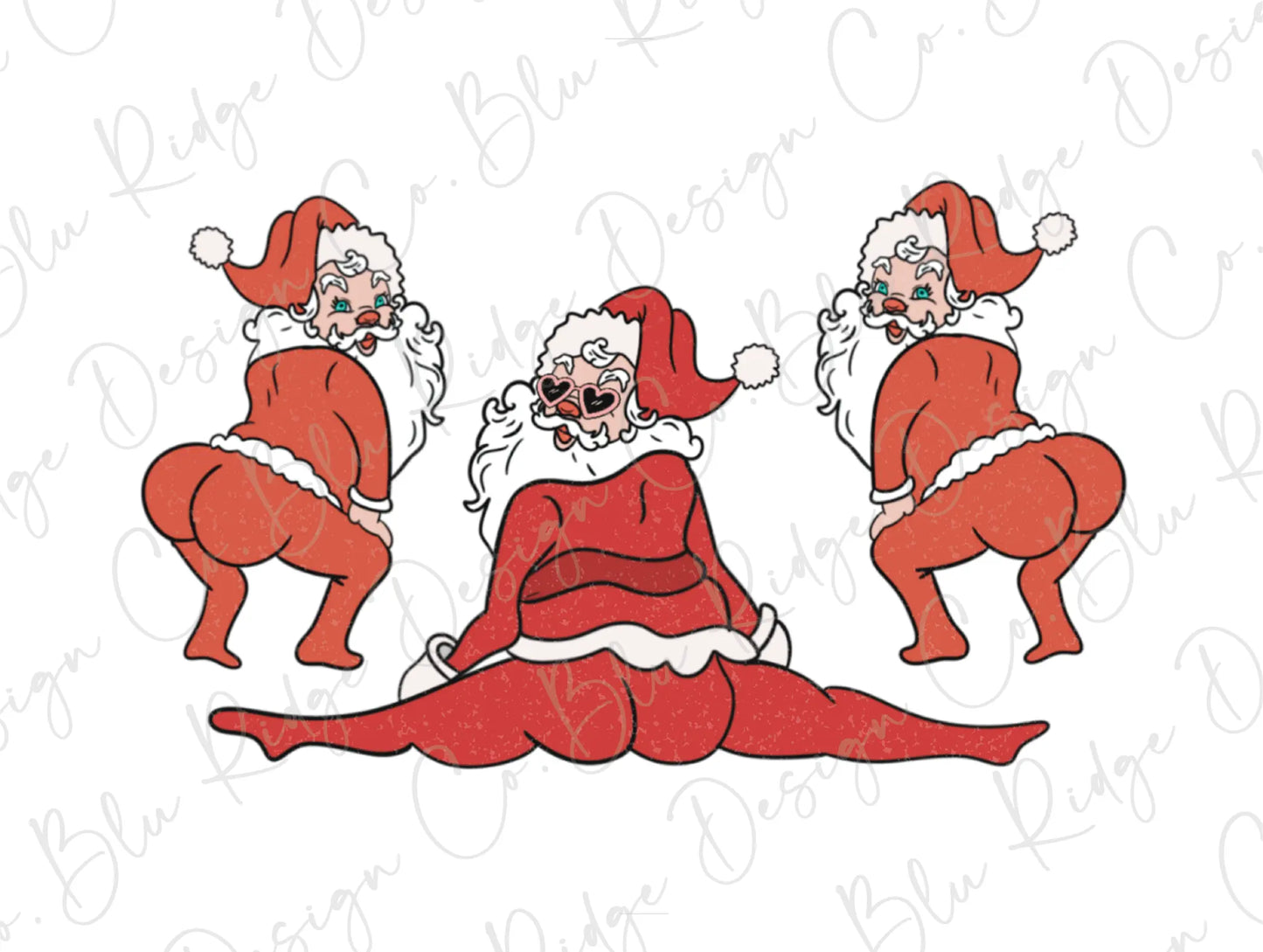 There's Some HO HO HO In this House (Back/Pocket Combo) Direct To Film (DTF) Transfer BluRidgeDesignCo