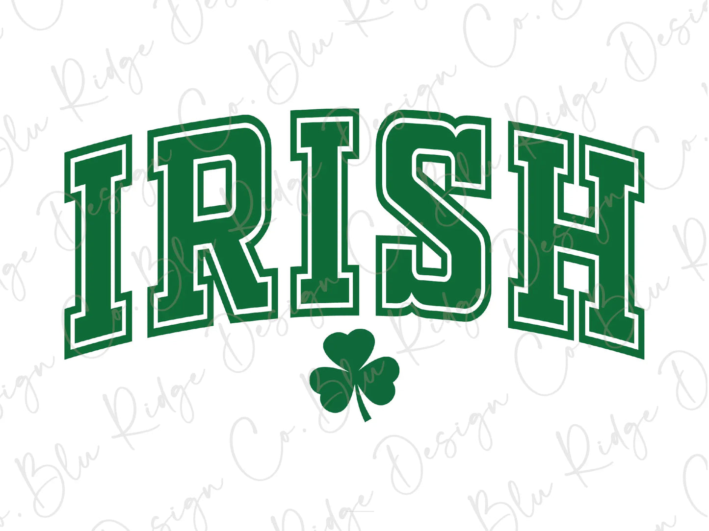 a st patrick's day shirt with the word irish on it