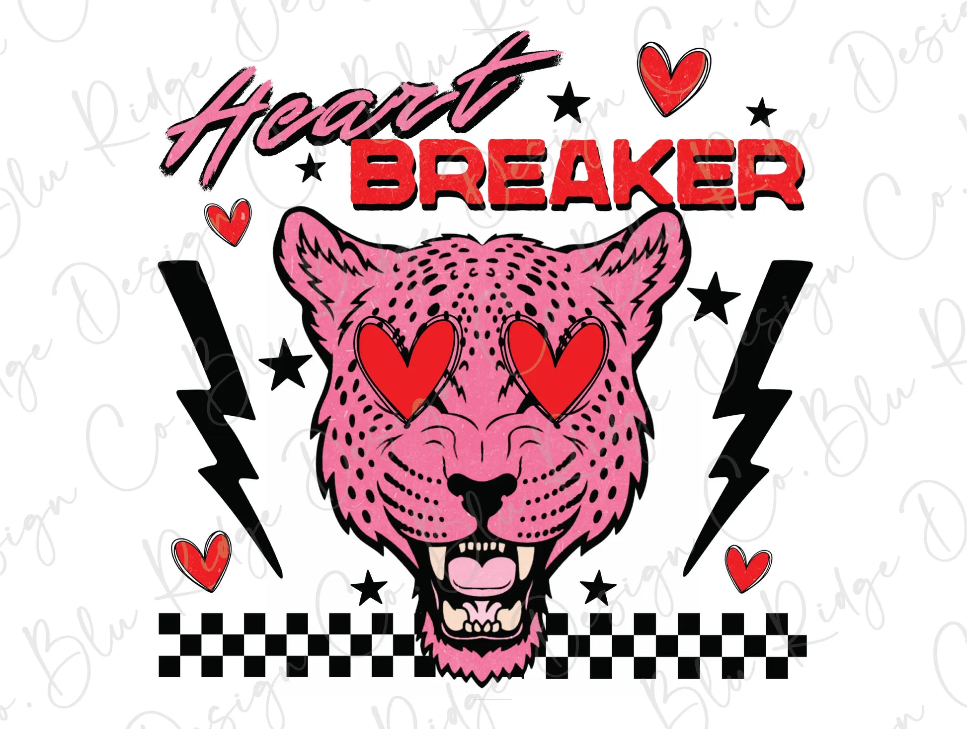 Heart Breaker Retro Valentines Day Direct To Film (DTF) Transfer BluRidgeDesignCo