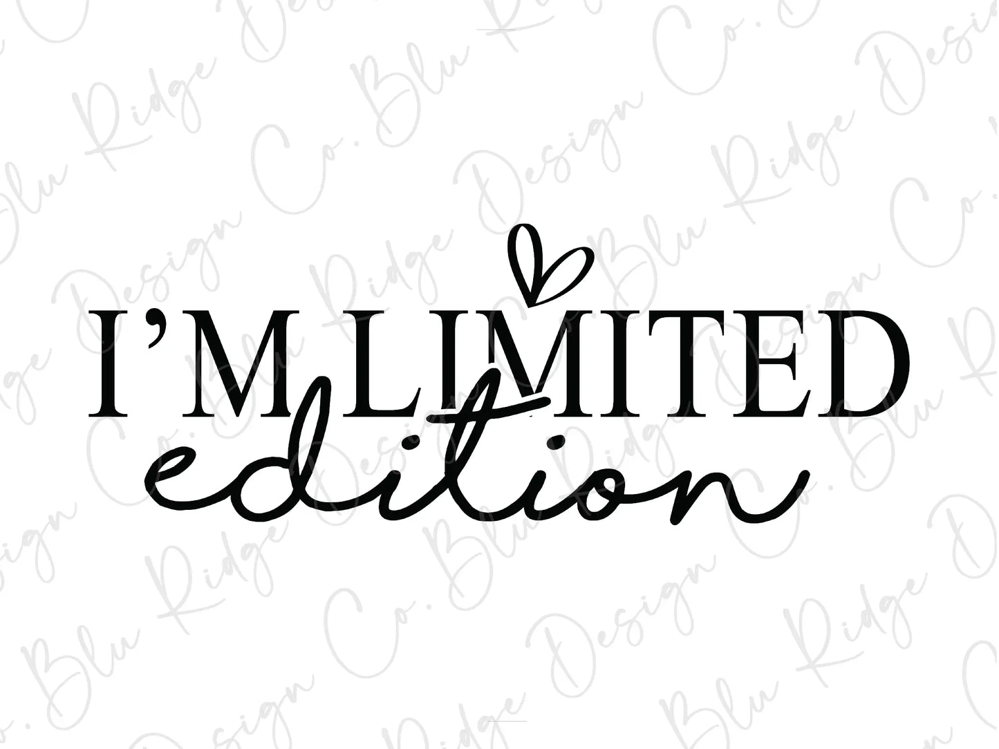 a black and white photo with the words i'm limited editor