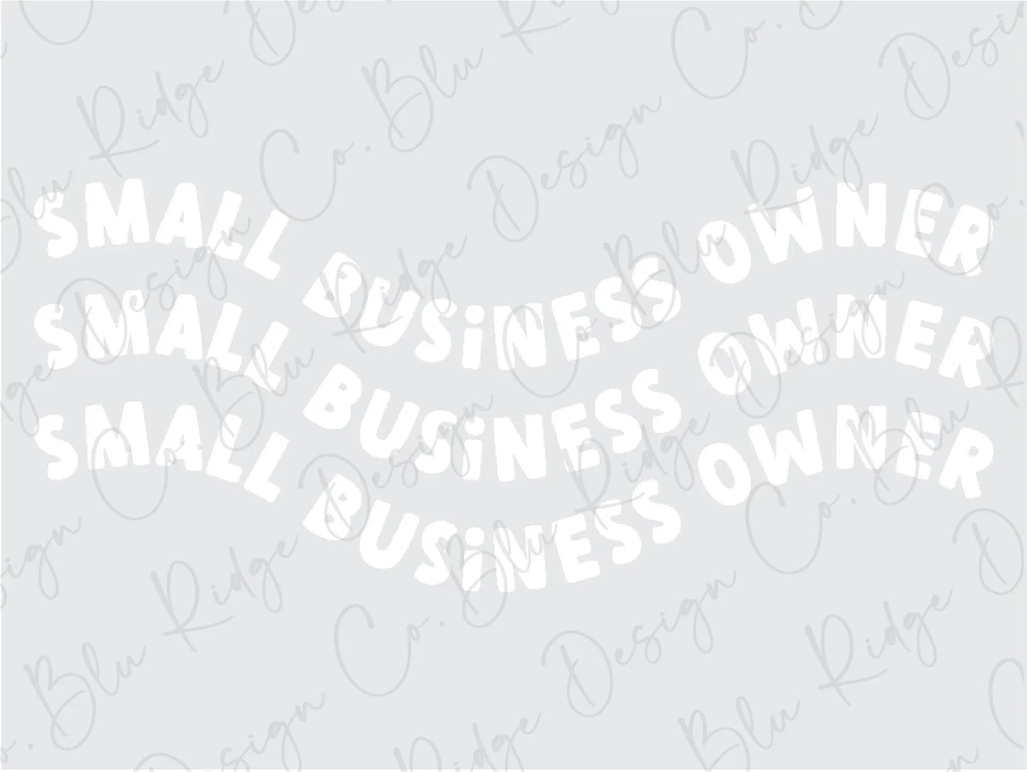 Wavy Retro Small Business Owner Design Direct to Film (DTF) Transfer BluRidgeDesignCo