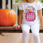 Girls Pumpkin Halloween Candy Bucket Personalized Design Direct To Film (DTF) Transfer