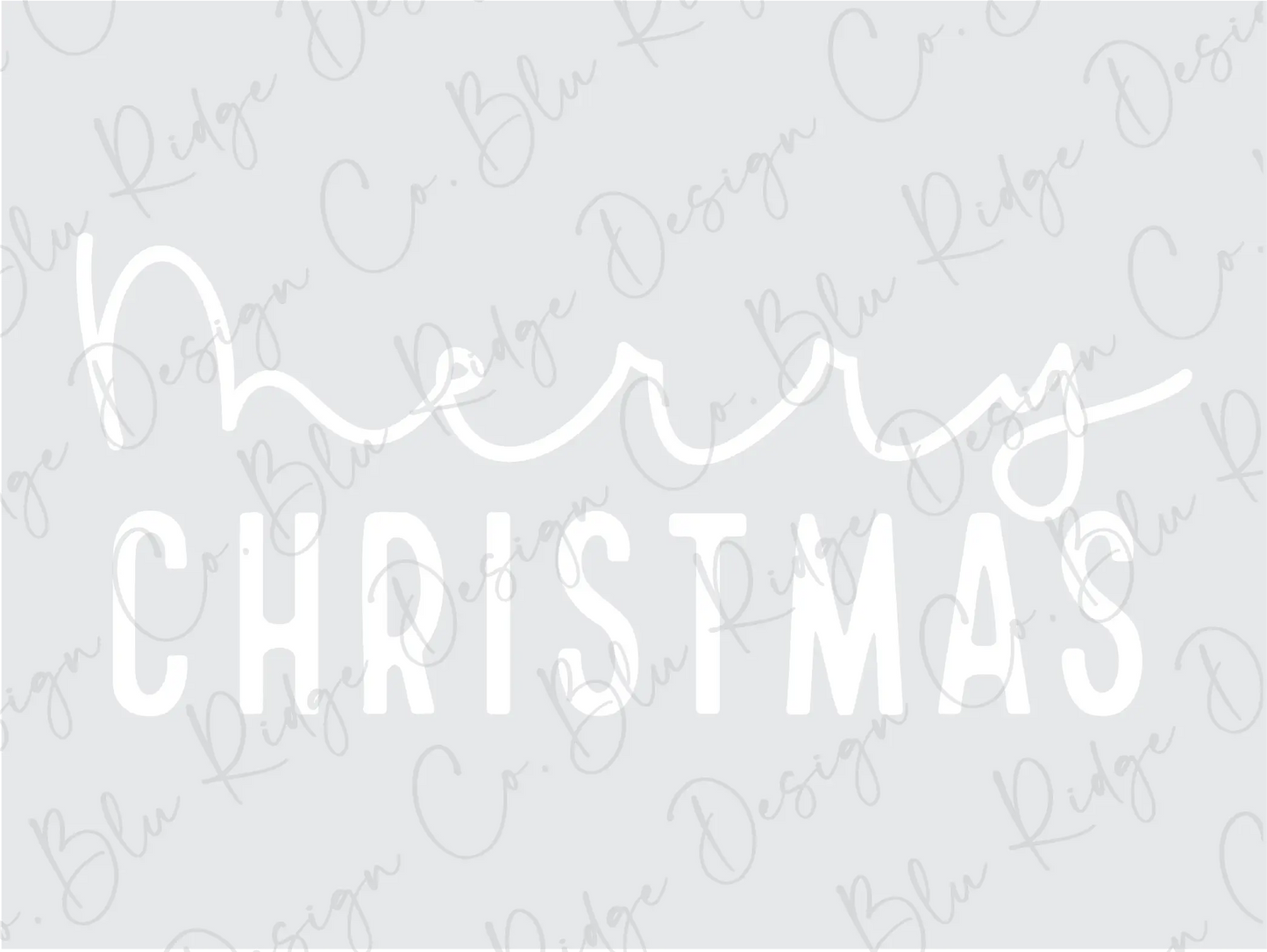 Merry Christmas Simple Text Direct To Film (DTF) Transfer BluRidgeDesignCo