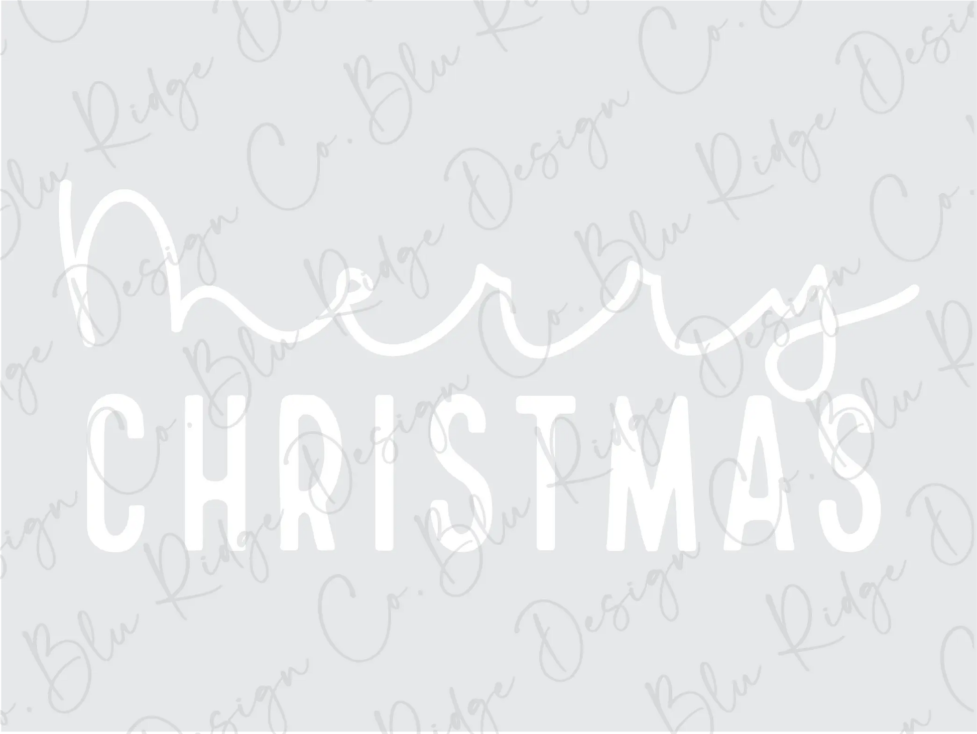 Merry Christmas Simple Text Direct To Film (DTF) Transfer BluRidgeDesignCo