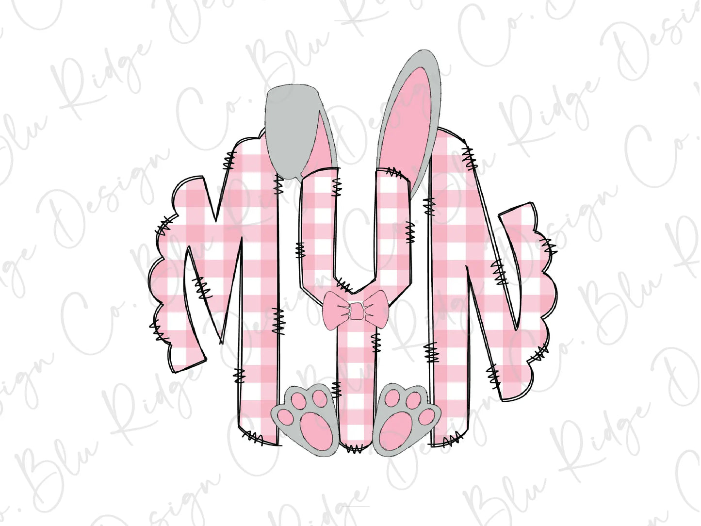 a pink and white plaid monogrammed monogrammed monogrammed monogram
