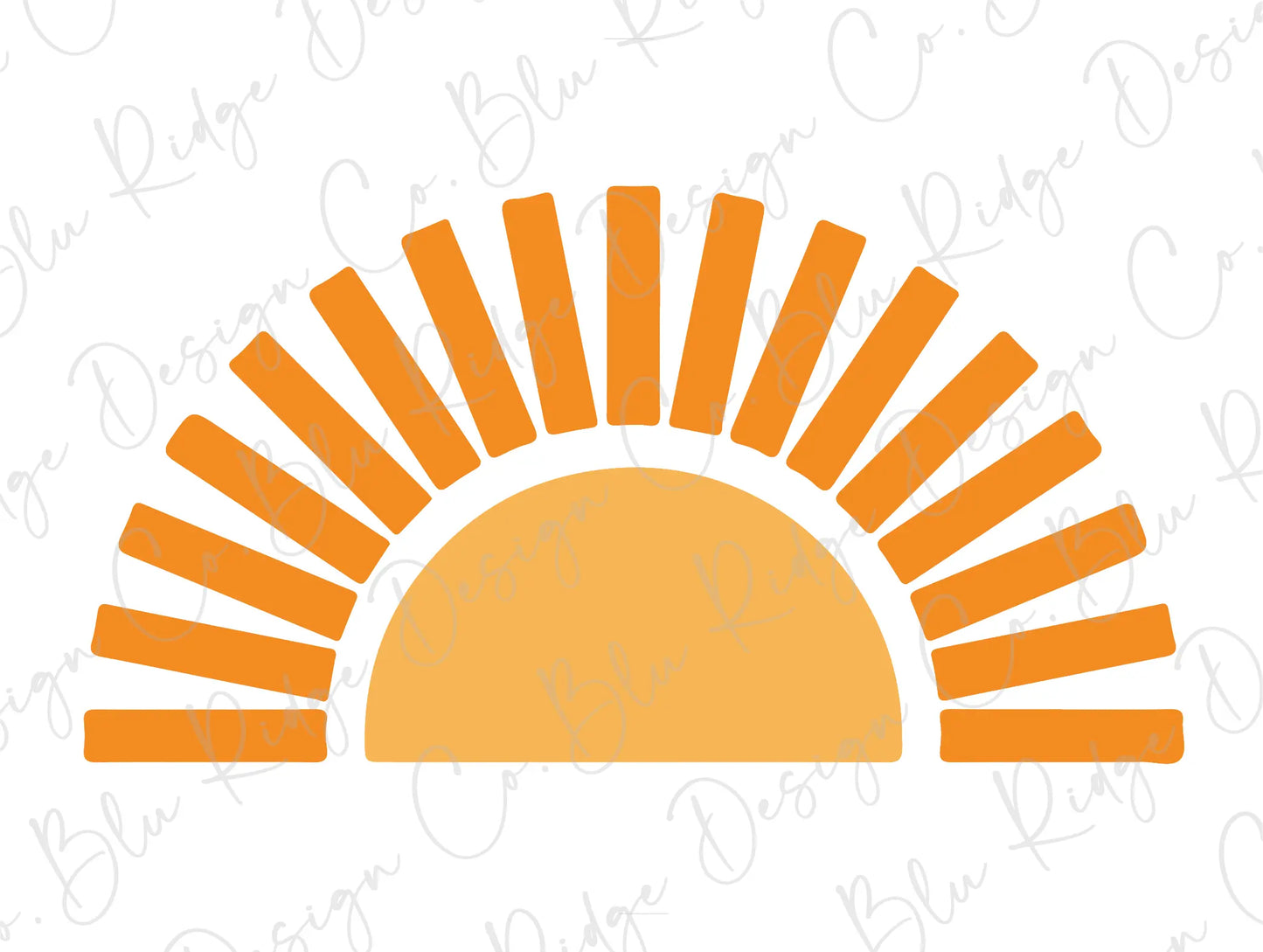 Sunset Retro Art Design Direct to Film (DTF) Transfer BluRidgeDesignCo