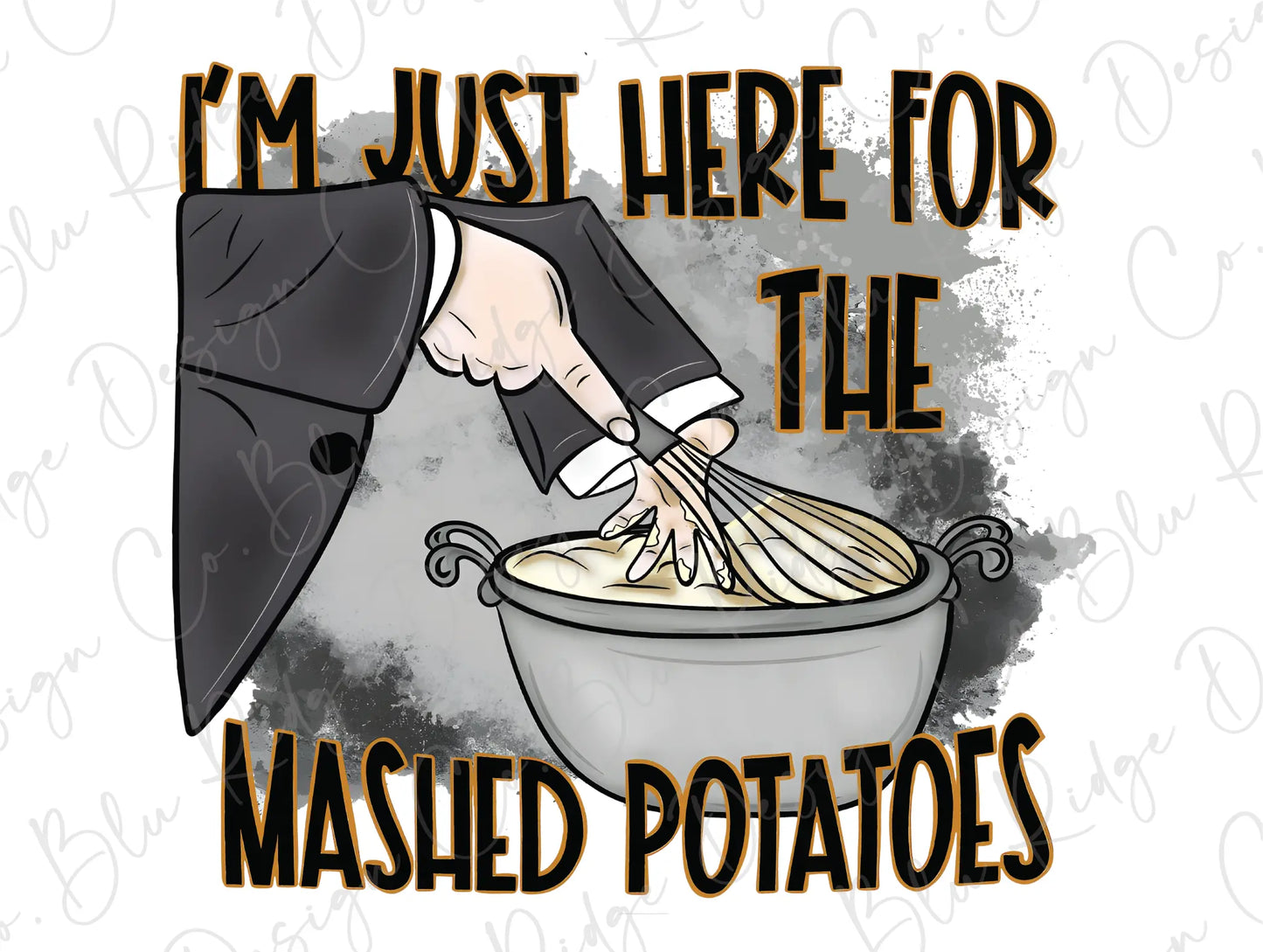 a man in a suit is stirring mashed potatoes