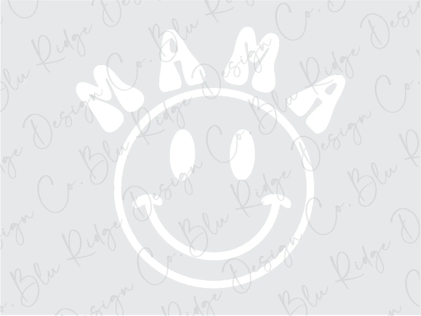 Mama Retro Smiley Face Direct to Film (DTF) Transfer BluRidgeDesignCo