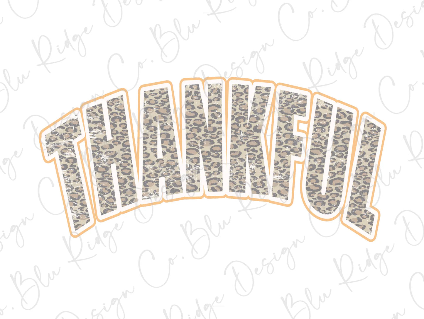 a picture of the word thank written in leopard print
