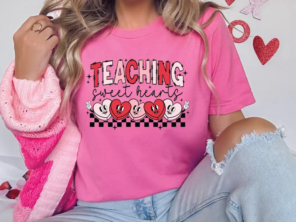 a woman in a pink shirt is posing for a picture