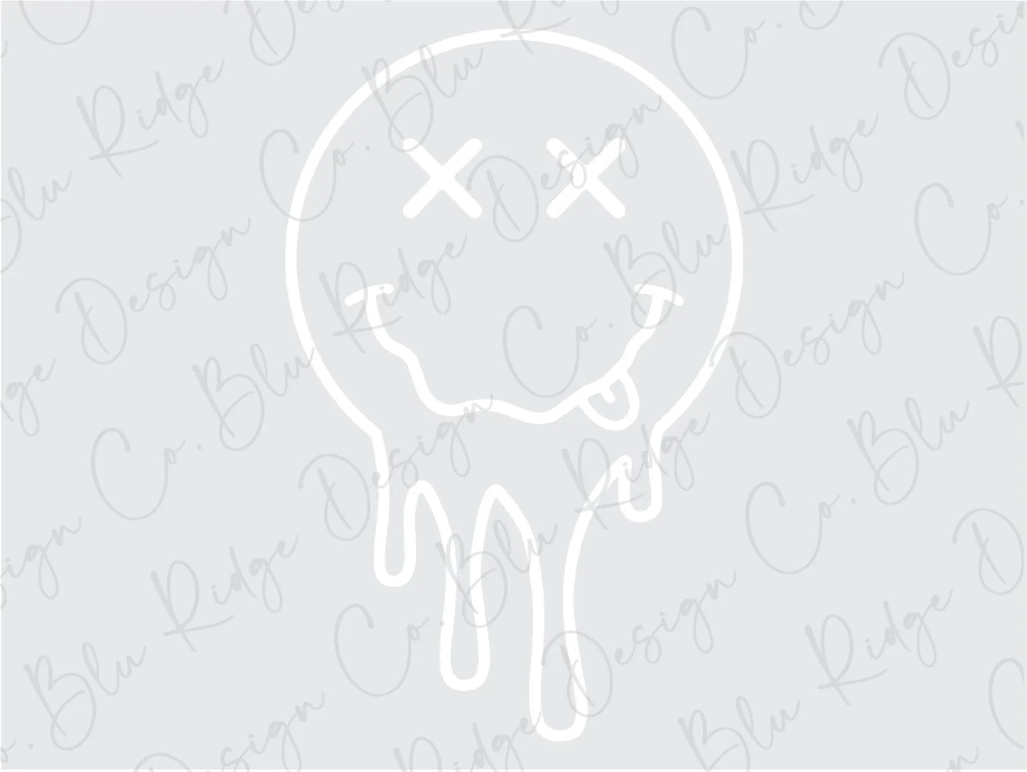 Drip Smiley Face Direct to Film (DTF) Transfer BluRidgeDesignCo
