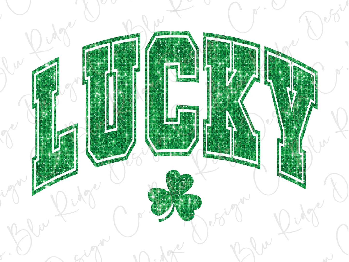 a lucky st patrick's day shirt with shamrocks