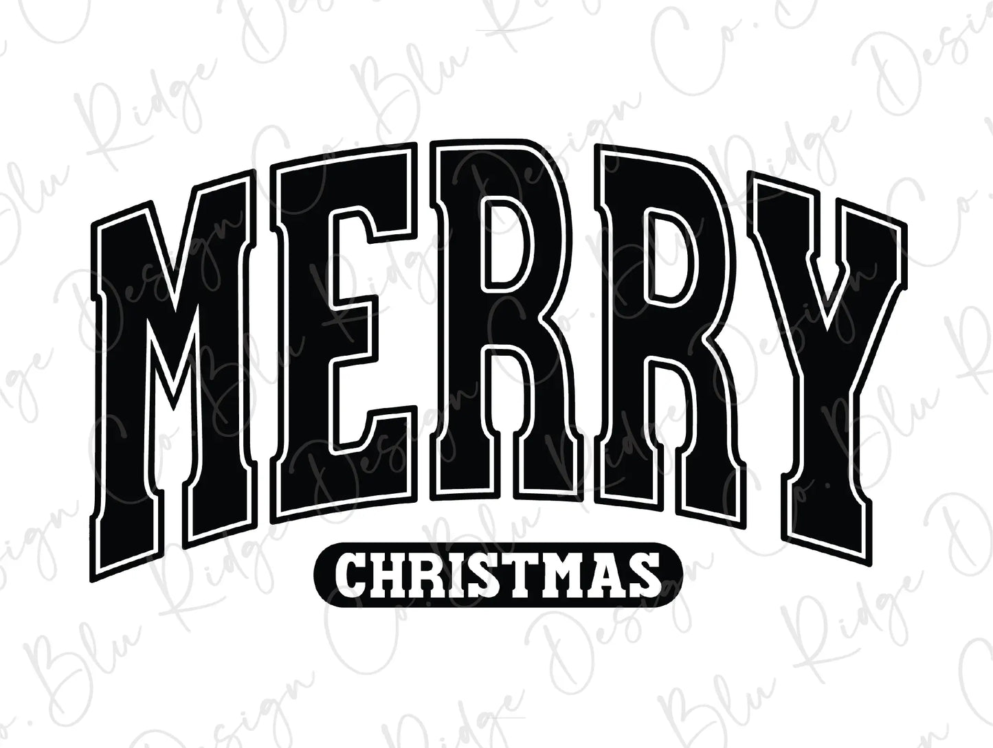 merry christmas lettering with a black and white background