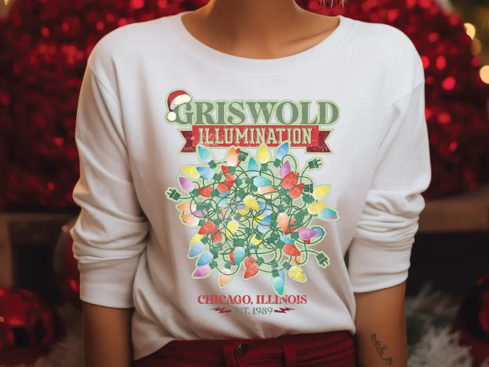 Griswold Illumination Christmas Tree Lights Direct To Film (DTF) Transfer