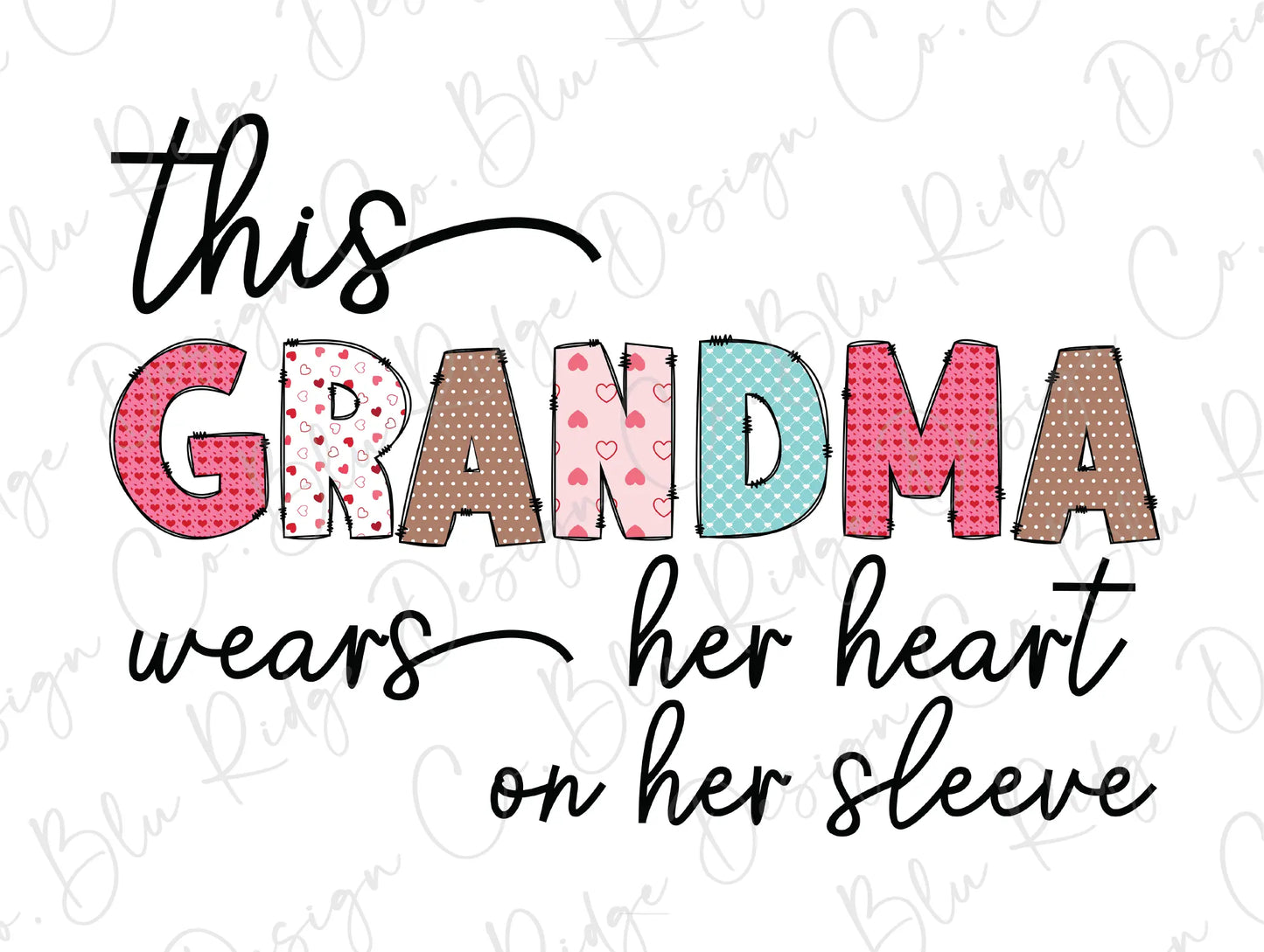 this grandma wears her heart on her sleeve
