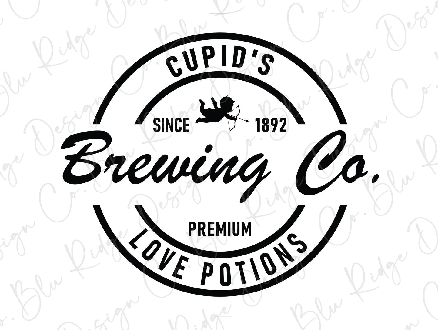 Cupid's Brewing Company Valentines Direct To Film (DTF) Transfer BluRidgeDesignCo