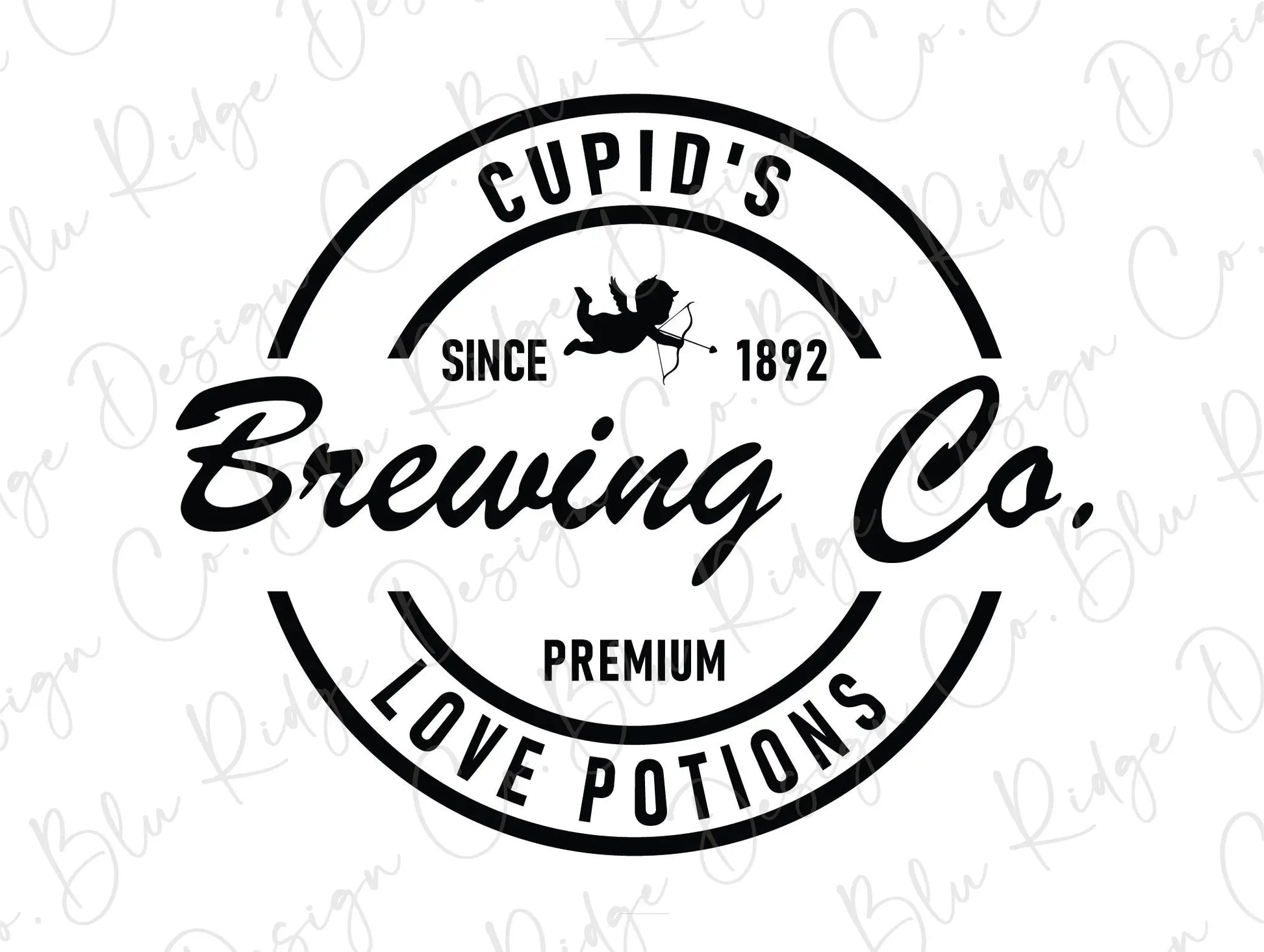 Cupid's Brewing Company Valentines Direct To Film (DTF) Transfer BluRidgeDesignCo