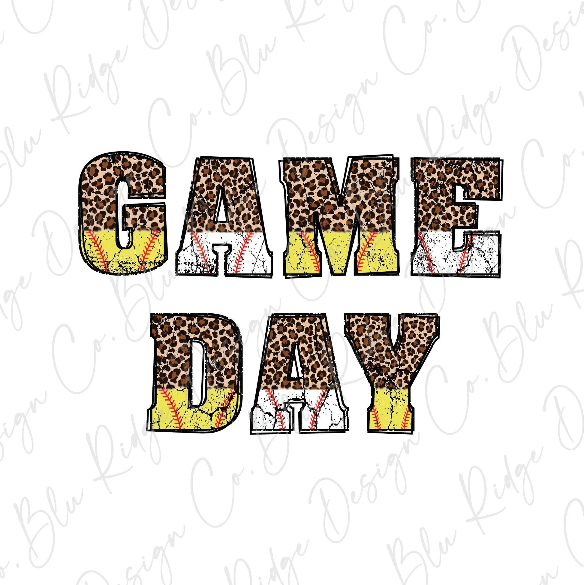 Game Day Leopard Baseball Softball Mom of Both Direct To Film (DTF) Transfer BluRidgeDesignCo