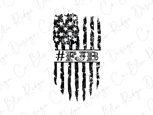 #FJB Distressed American flag US President Direct To Film (DTF) Transfer BluRidgeDesignCo