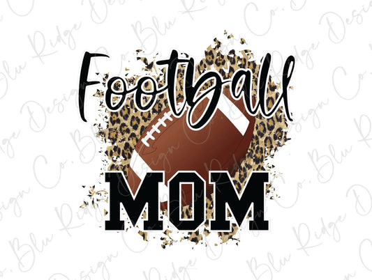 Leopard Football Mom Direct To Film (DTF) Transfer BluRidgeDesignCo