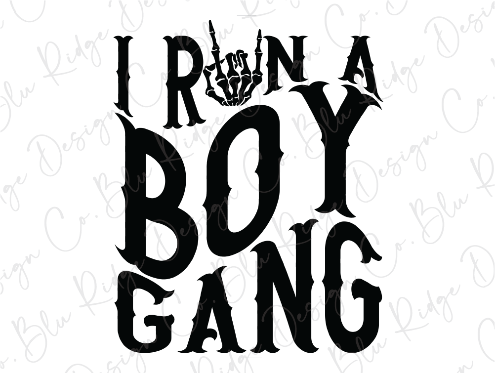 a black and white image of a boy gang