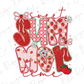 a pink and red sign that says sweet home