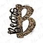 A stylized letter 'B' with a leopard print pattern, featuring the word "Beats" written in cursive script.