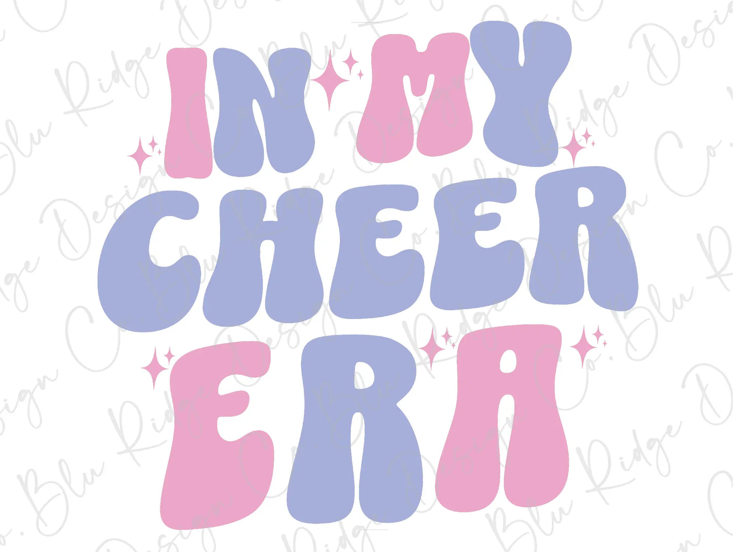 the words in my cheer era are painted on a white background