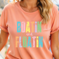 a woman wearing a t - shirt that says bath and floatin