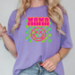 Retro Mama Neon Checkers Graphic T-Shirt