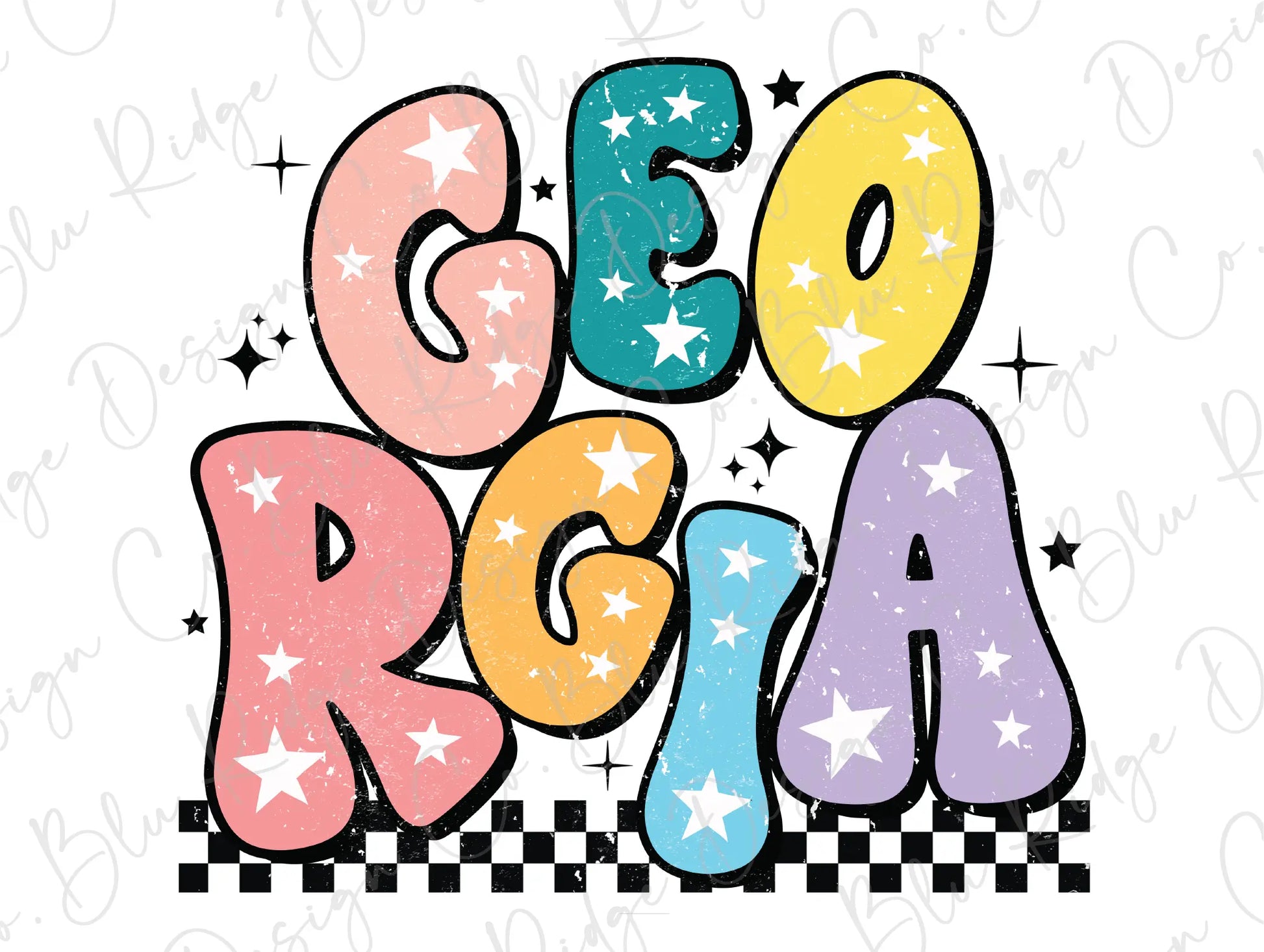 the word geo rica written in colorful letters